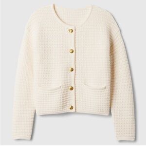 GAP Cream Cardigan with Gold Buttons
